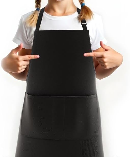 LEFUNDA - tablier cuisine réglable, 3 poches, étanche, longues lanières