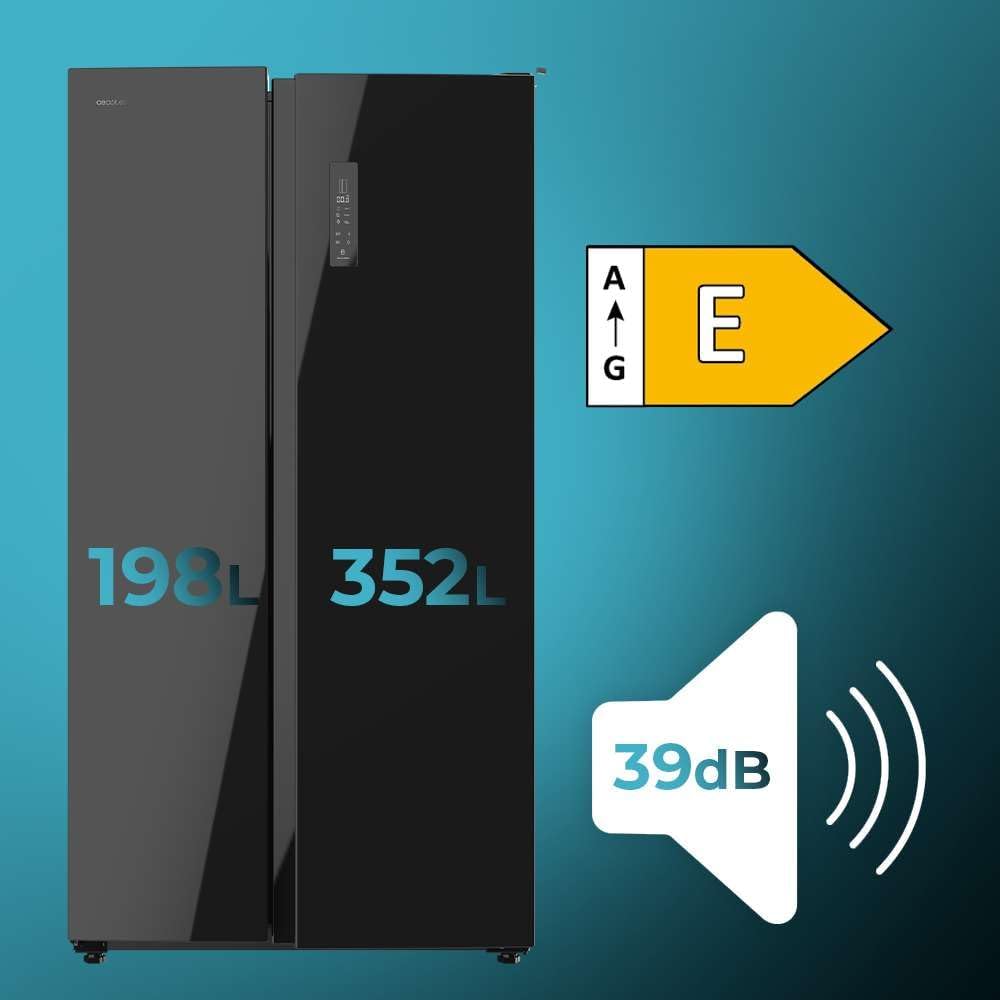 Cecotec - Bolero CoolMarket SBS 550 - 177x90 cm - 550L, No Frost, Inverter Plus