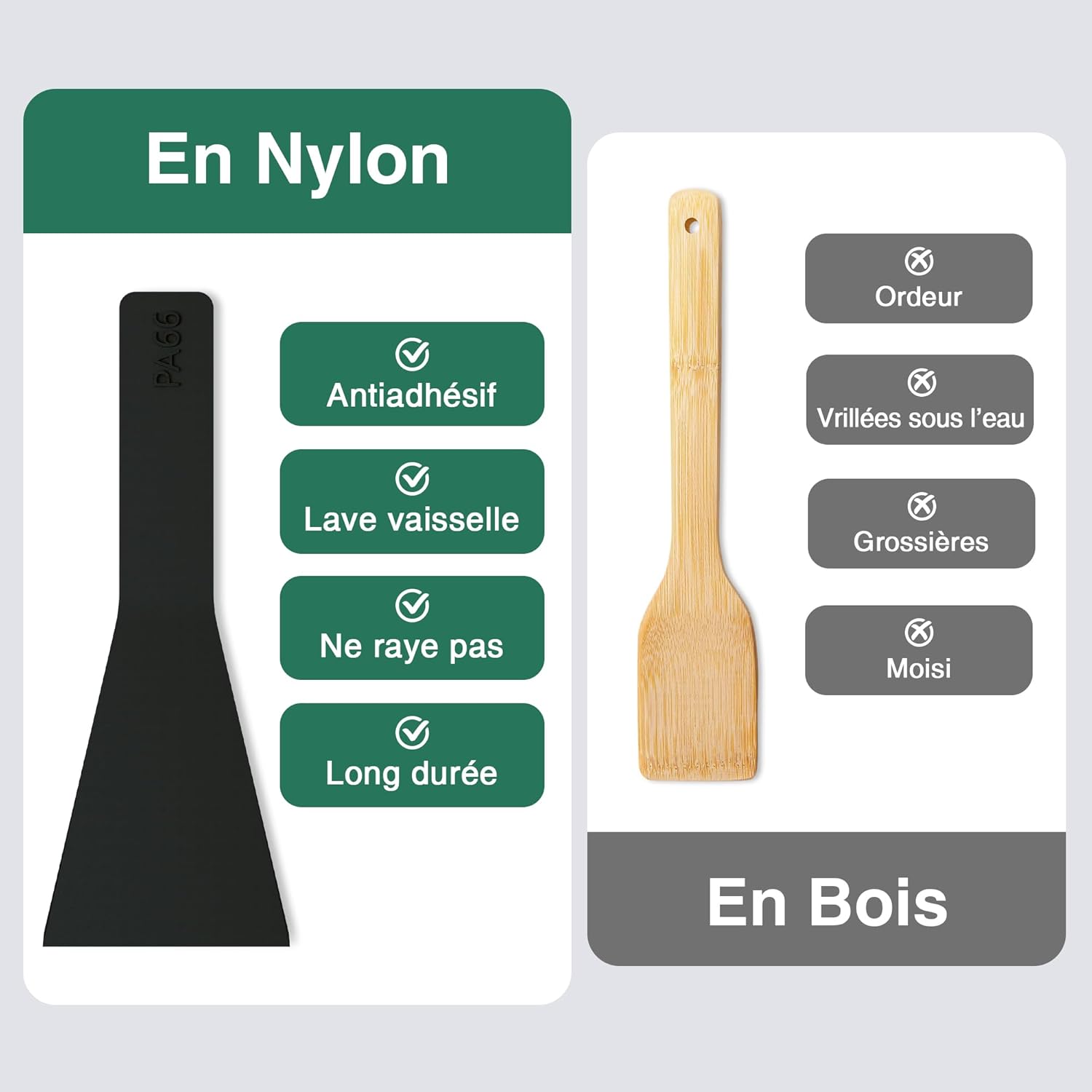 Poêlons à raclette carrés - 8 pcs - antiadhésif, poignées colorées, spatules incluses