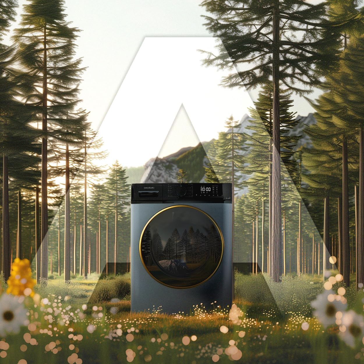 Cecotec - Bolero DressCode 10610 - 10 kg - Inverter, Vapeur, 1400 RPM, 15 programmes, Ice Blue, 10610