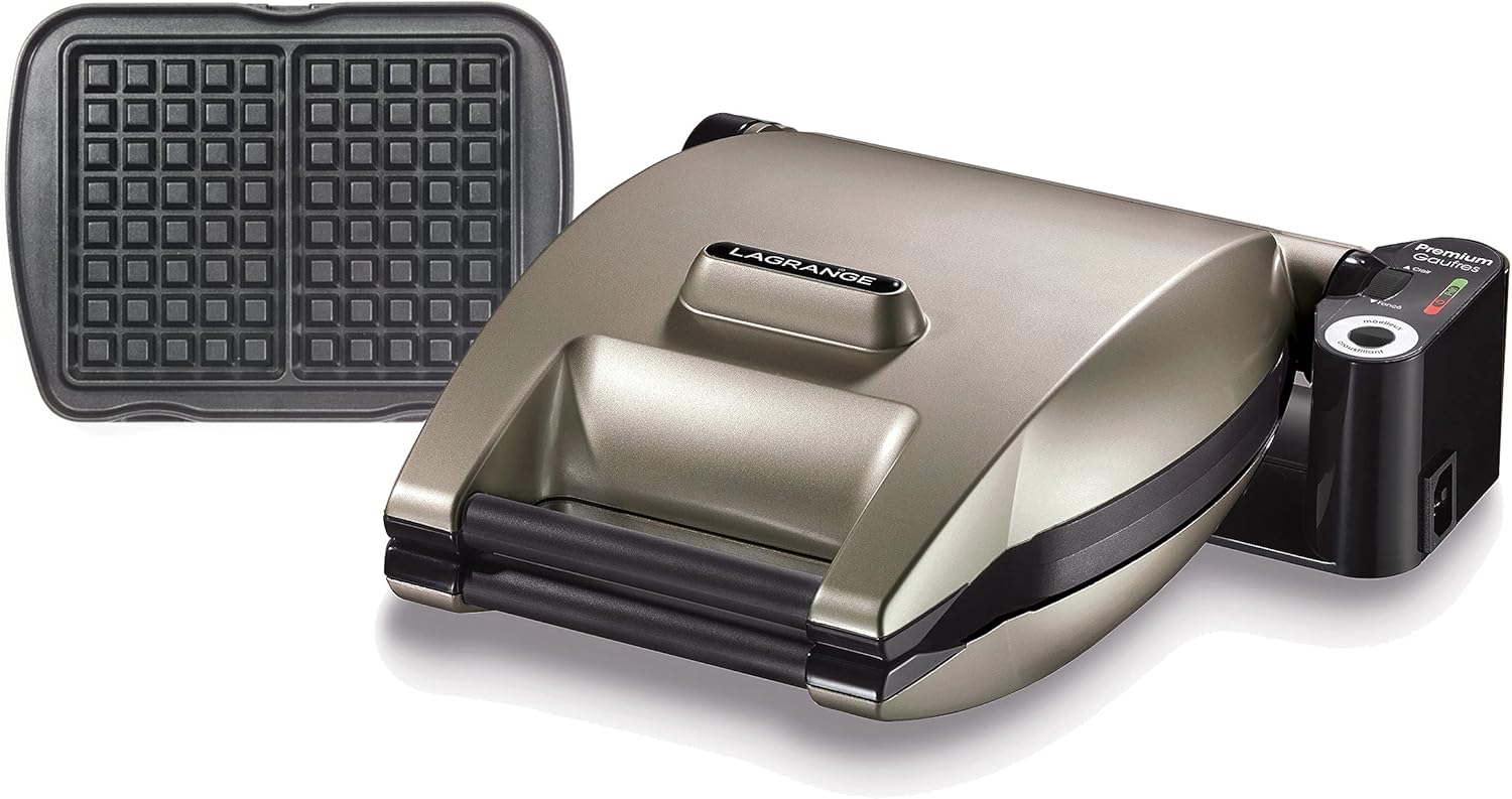 LAGRANGE - Gaufrier Premium - 1200W, plaques amovibles, réversible, 019122