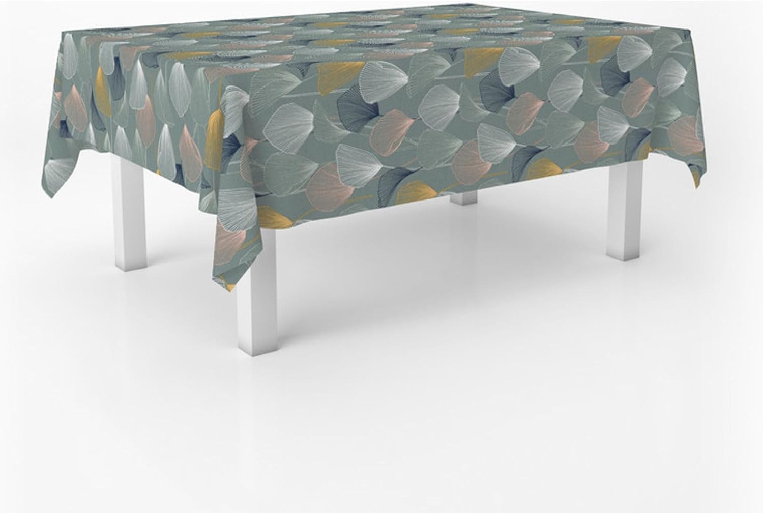 Nappe en toile cirée - rectangulaire 180x140 cm - anti-taches, imperméable, facile à entretenir, bleu