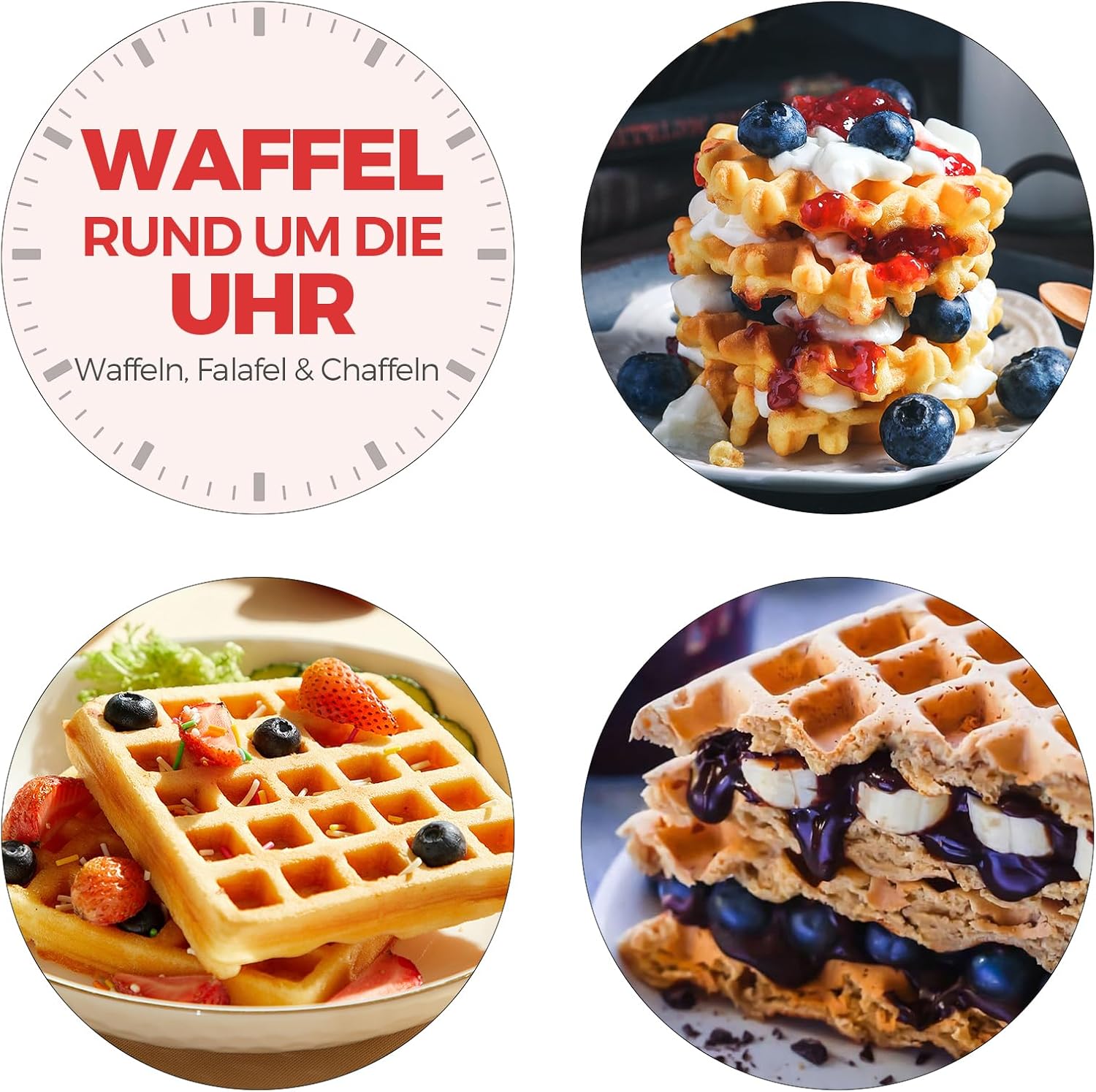 Mini gaufrier - rétro vert - compact - plaques antiadhésives