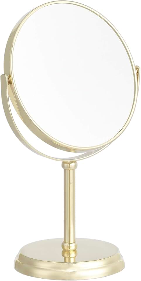 maxxi-dealz Basics – Miroir sur pied rond, 18.3x12.5x30 cm, grossissant x5