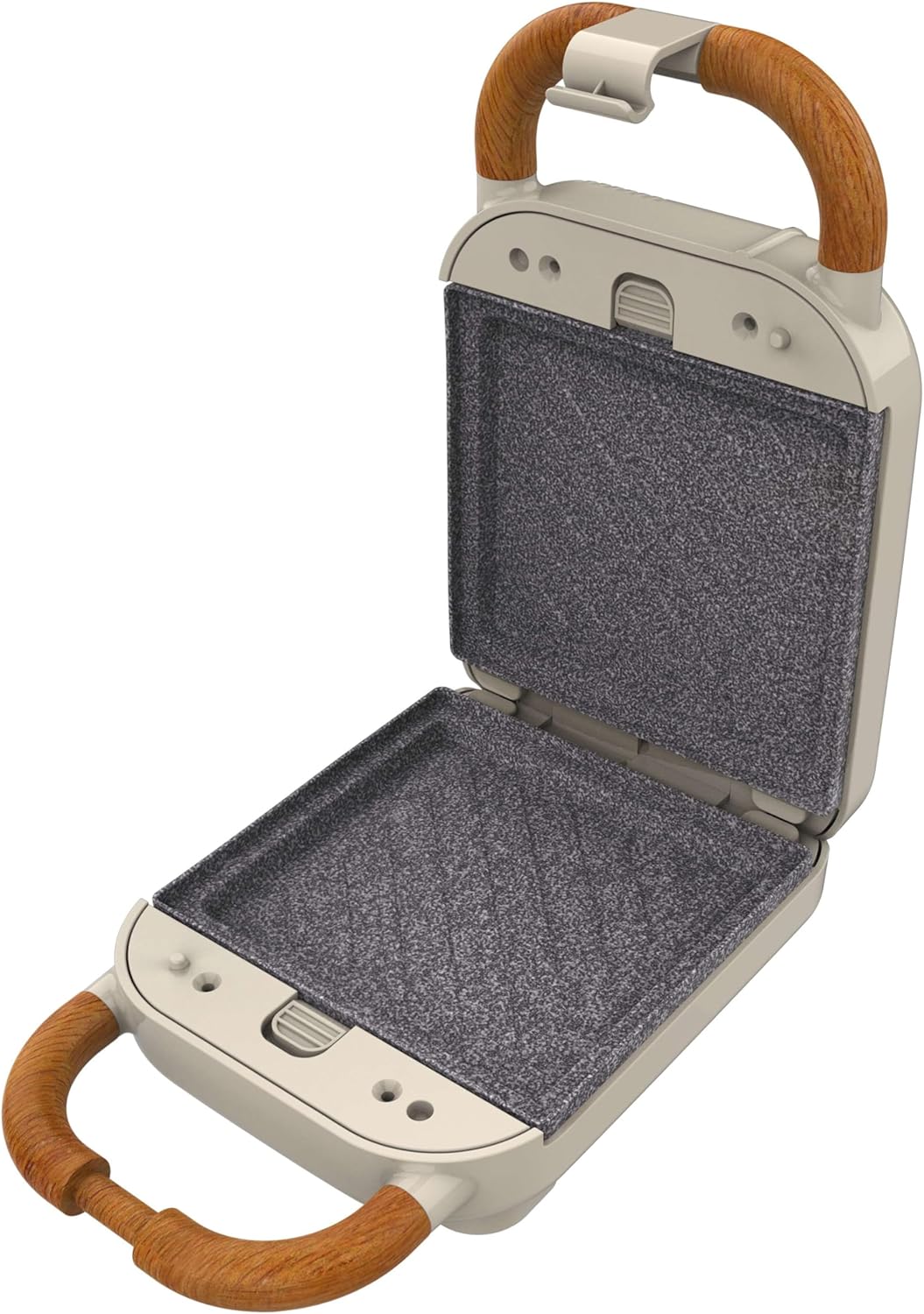 Cecotec - Rock'nToast Retro One - 700W, 3 plaques, revêtement RockStone