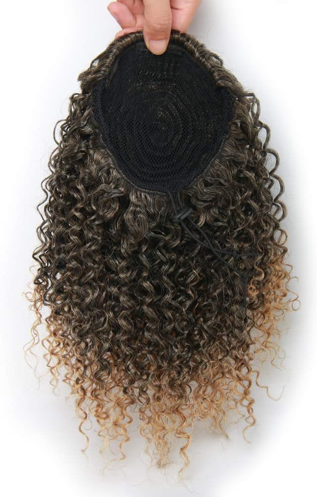 Extension de queue de cheval - bouclée afro courtes 12 pouces, 1B/27#