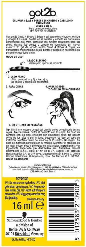 Got2b - Collé Serré - mascara gel 16ml - gel 2en1 vegan naturel