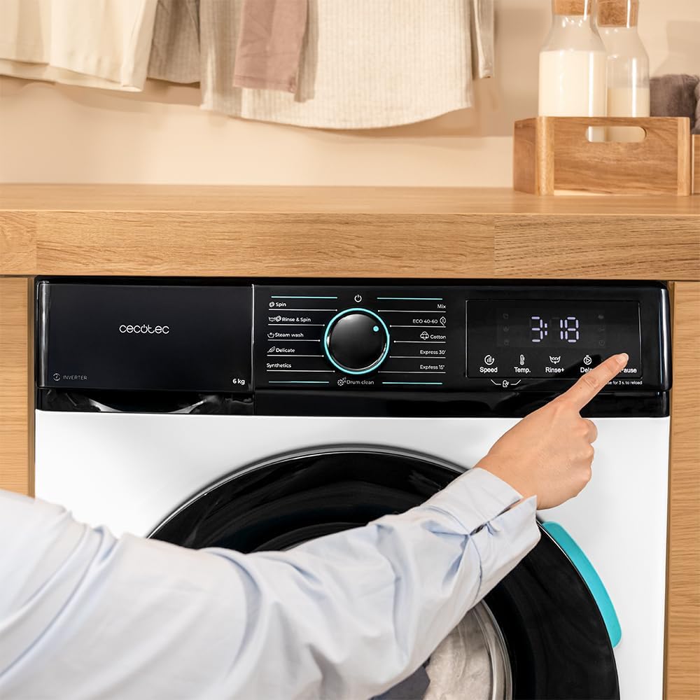 Cecotec - Bolero DressCode 6160 - 6 kg, 1200 tr/min, moteur inverter