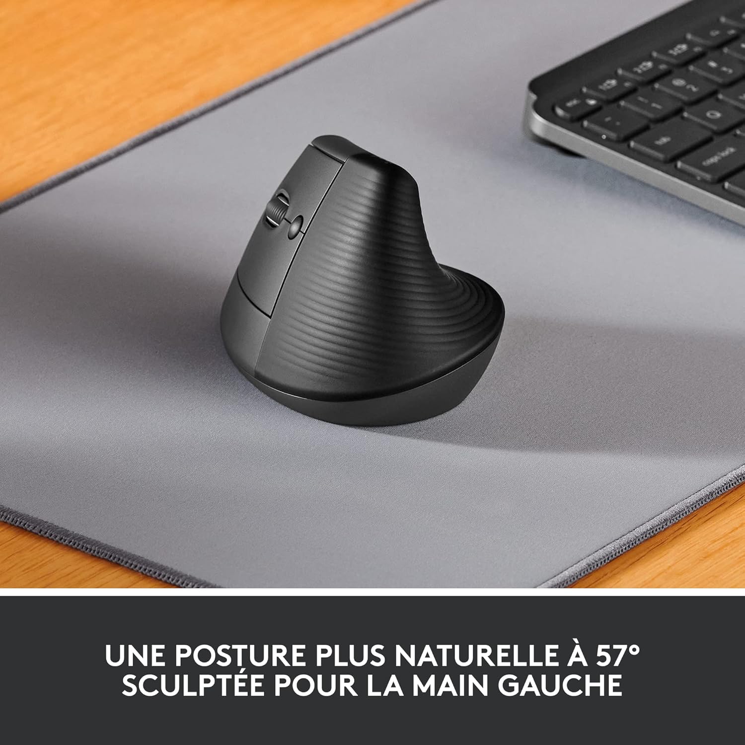 Logitech - Ergo K860 - clavier ergonomique sans fil, souris verticale, multi-OS, AZERTY, gris