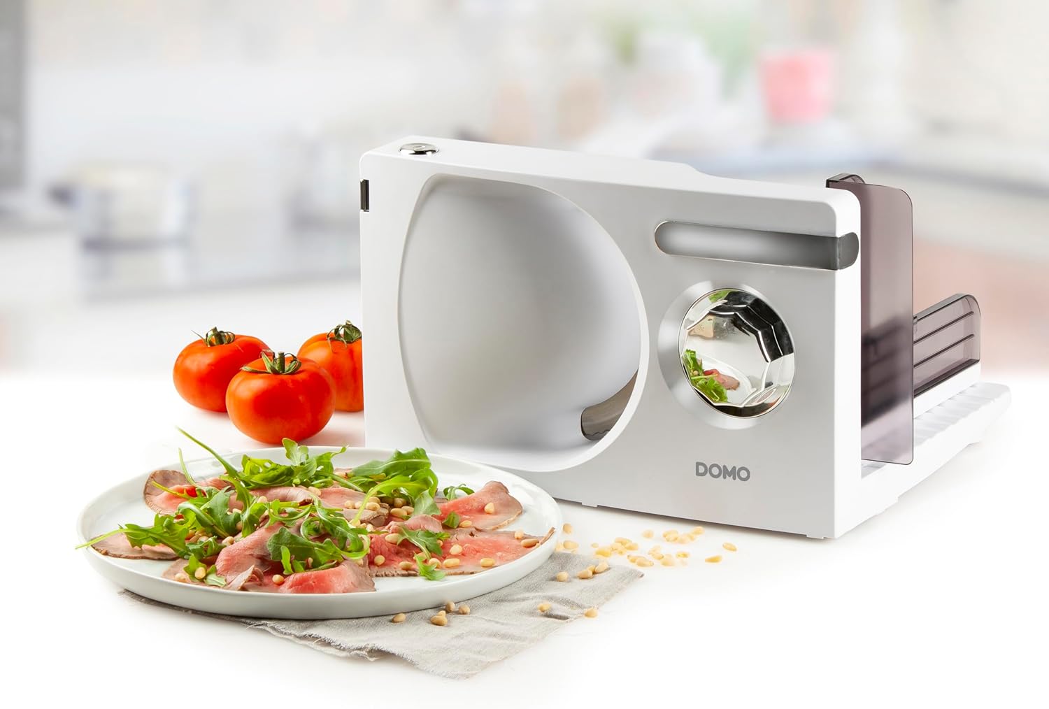 DOMO - DO523S - trancheuse électrique 17 cm - 120W silencieux, 0-15mm