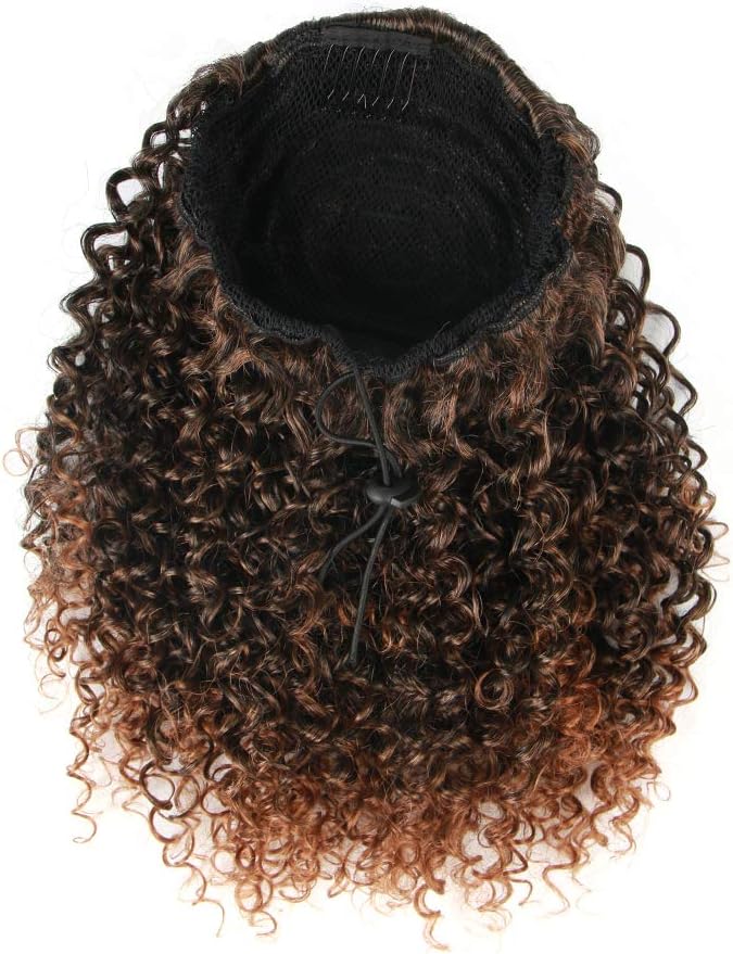 Extension de queue de cheval - bouclée afro-américaine - 12 pouces - couleur 1B/30