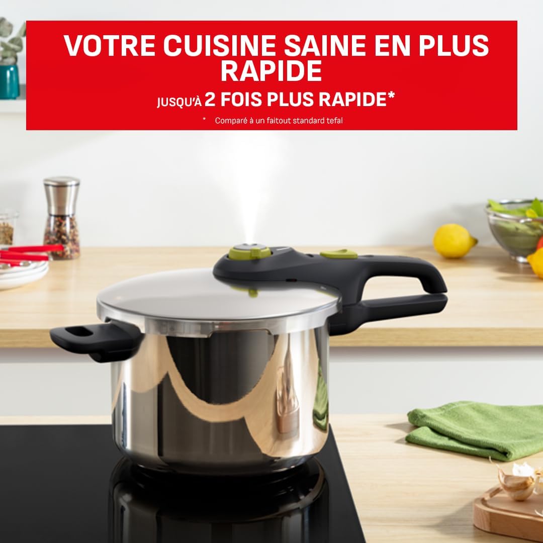 Tefal - Secure 5 Neo - 8L inox - induction, 2 programmes, 5 sécurités, P2534438