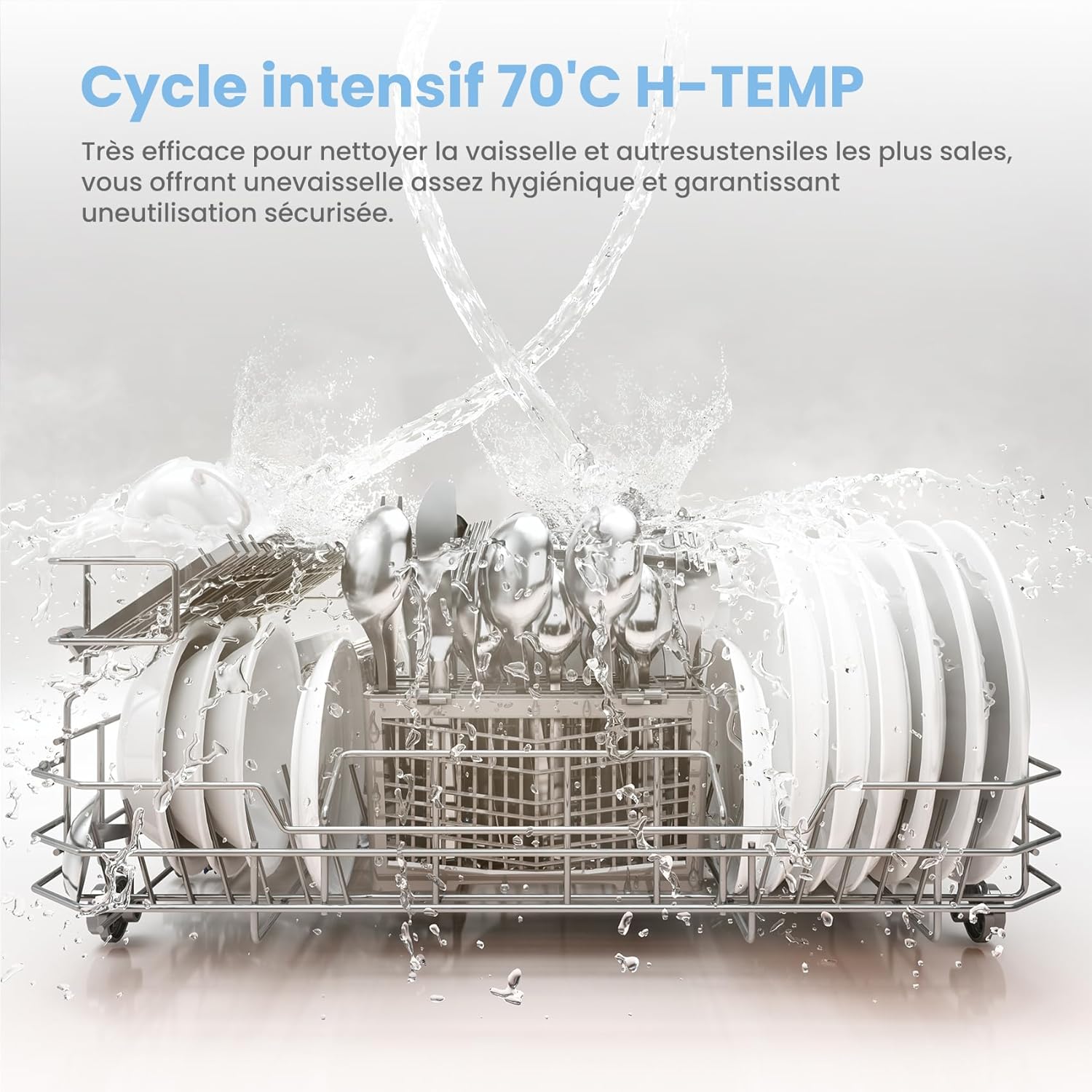 COMFEE' - lave-vaisselle compact, écran LED, 6,5L, 47 dB - TD602E-W