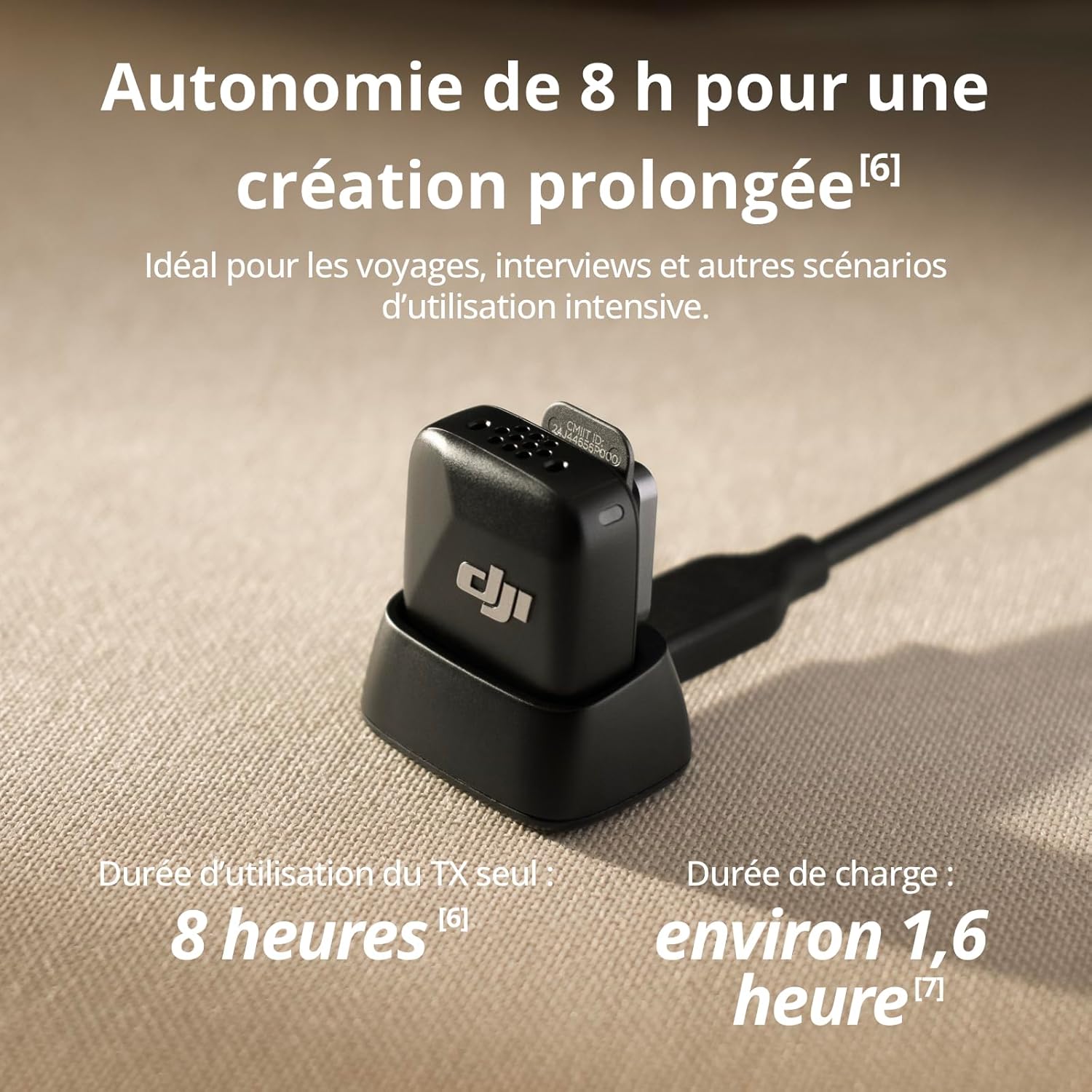 DJI - Mic Mini - ultra-léger, audio HD, noise cancel, sans fil