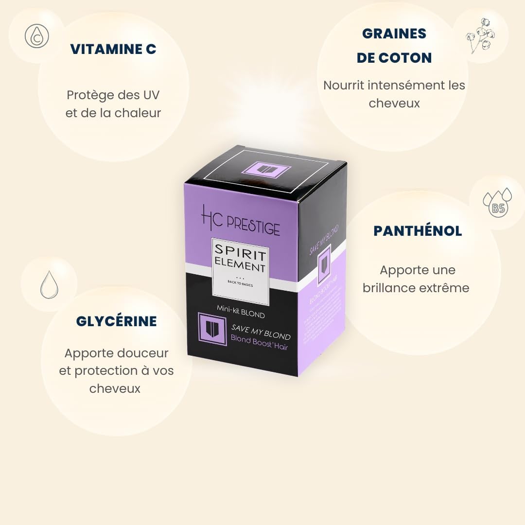 Mini kit botox capillaire - soin blond 4x100ml - hydrate, neutralise jaunes