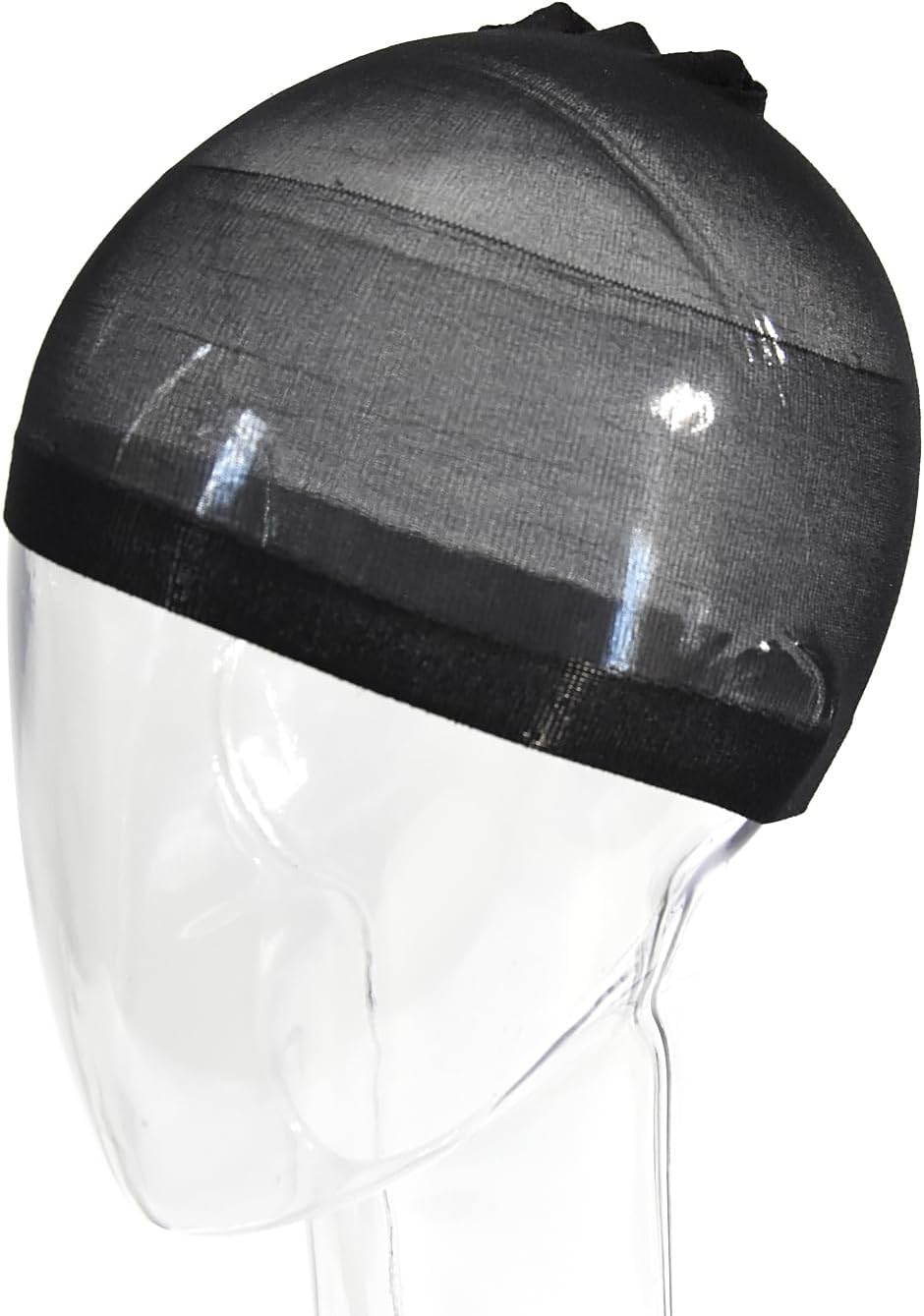 Bonnets de perruque nylon unisexes - lot de 6 - respirants, noirs