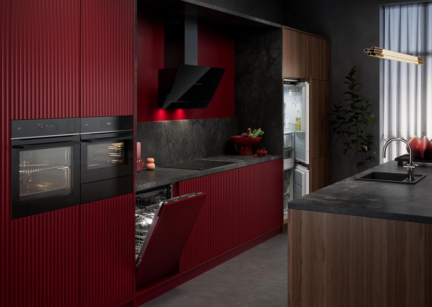 AEG - Four encastré Série 7 - cuisson précise, WiFi, auto-nettoyage