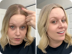 Série de plans avant et après montrant des expressions et des réactions à la lumière naturelle.