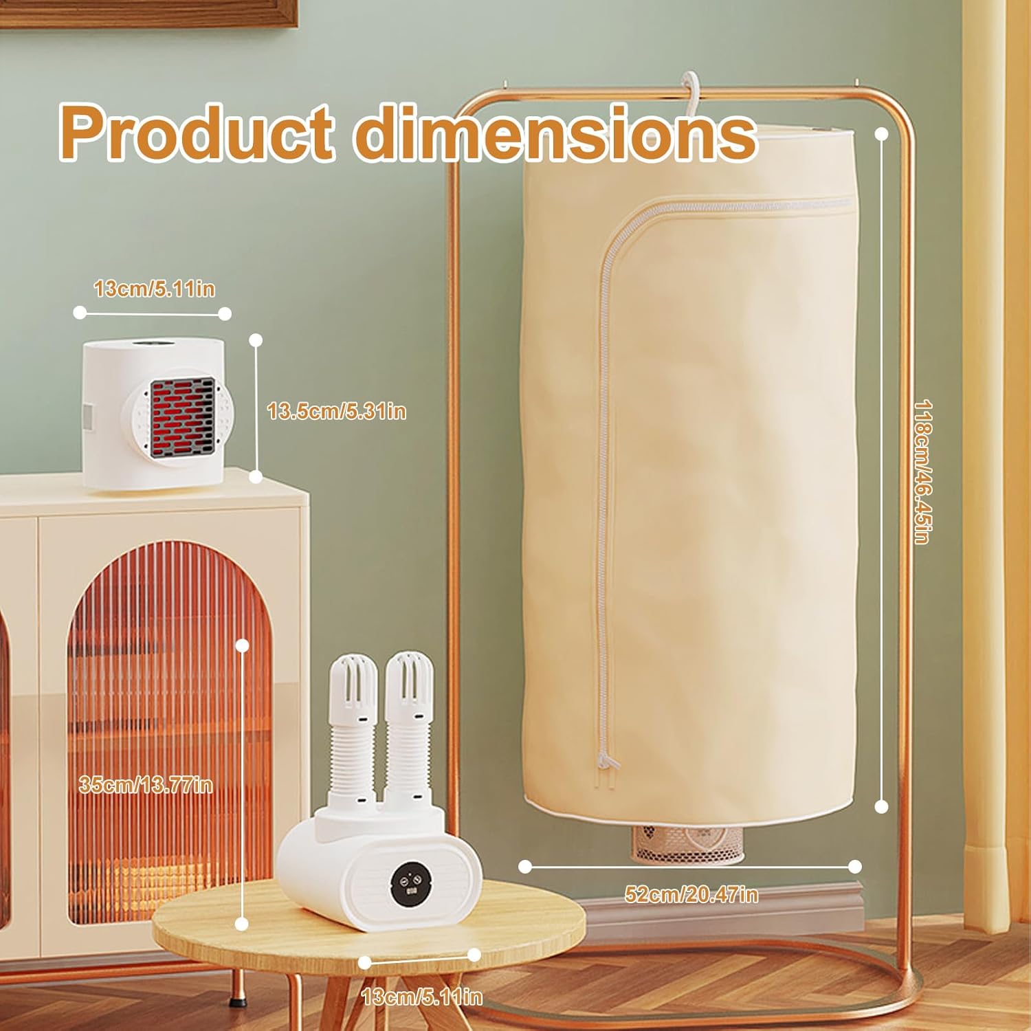 Sèche-linge portable - mini pompe à chaleur, 600W, télécommande, petit, idéal pour maison et voyage