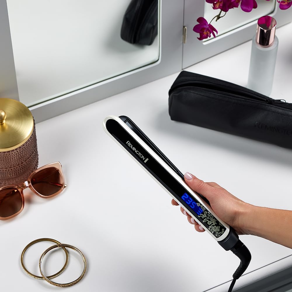 Remington - lisseur Pearl - plaques céramique, LCD, 150-235°C, S9501
