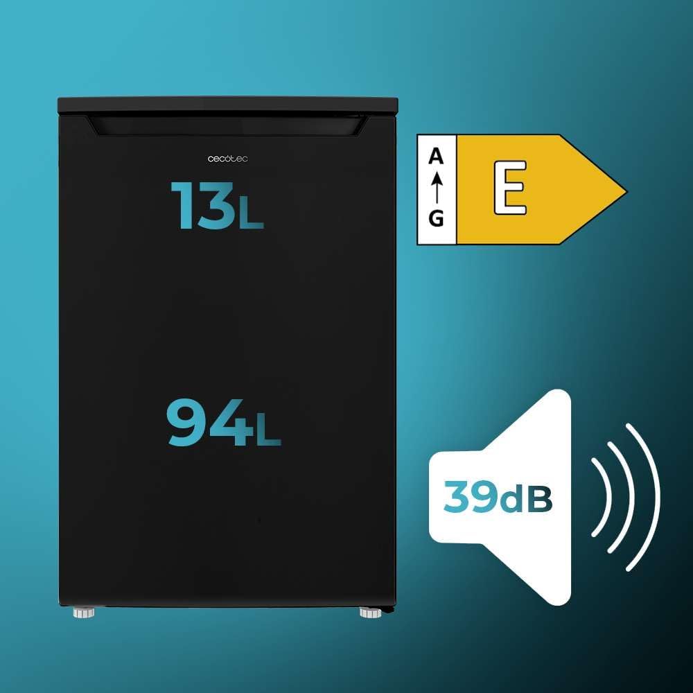 Cecotec - Bolero CoolMarket TT 107 - 107L - mini frigo, congélateur, silencieux, classe E