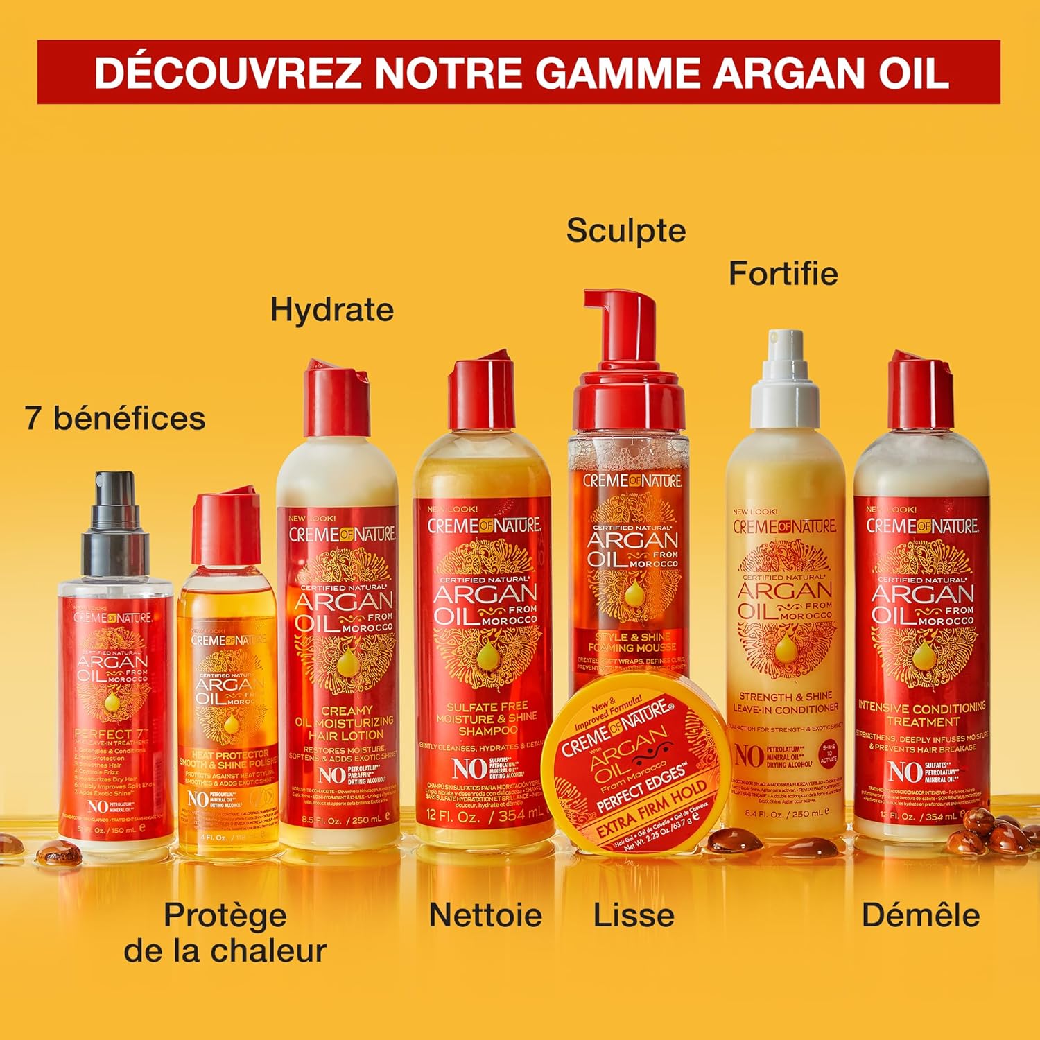 Creme of Nature - Argan Oil Lotion 250ml - hydratante, démêlante, brillance cheveux bouclés
