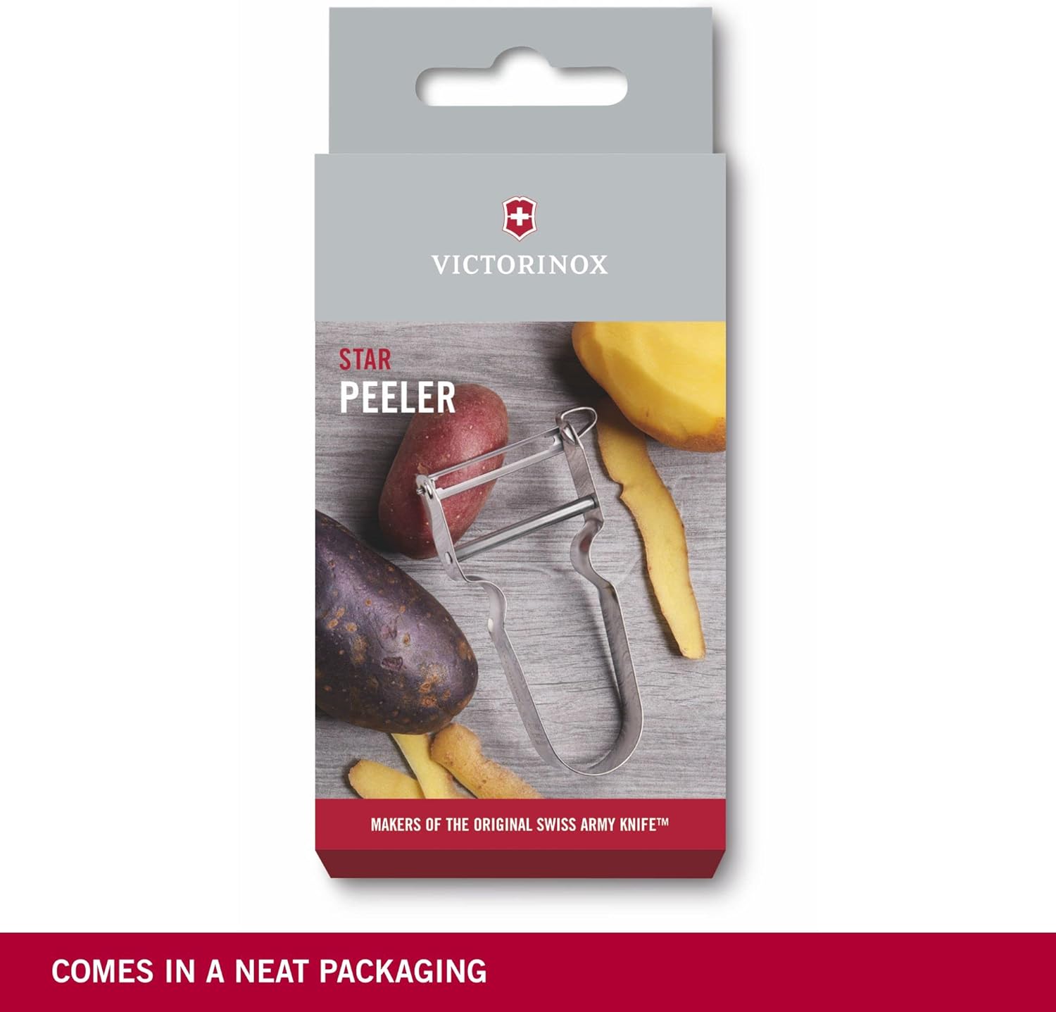 Victorinox - STAR Éplucheur - double lame pendulaire - manche métal, lot de 2