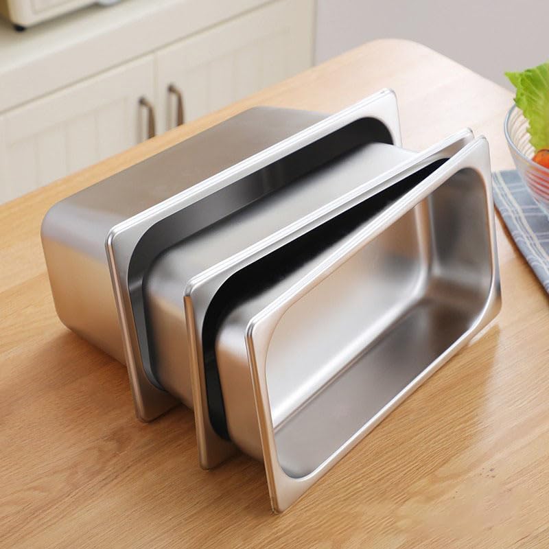 Plat Four Rectangulaire - 32.5x17.5x6.5cm - 3x bacs inox, 3L, robuste, facile à nettoyer