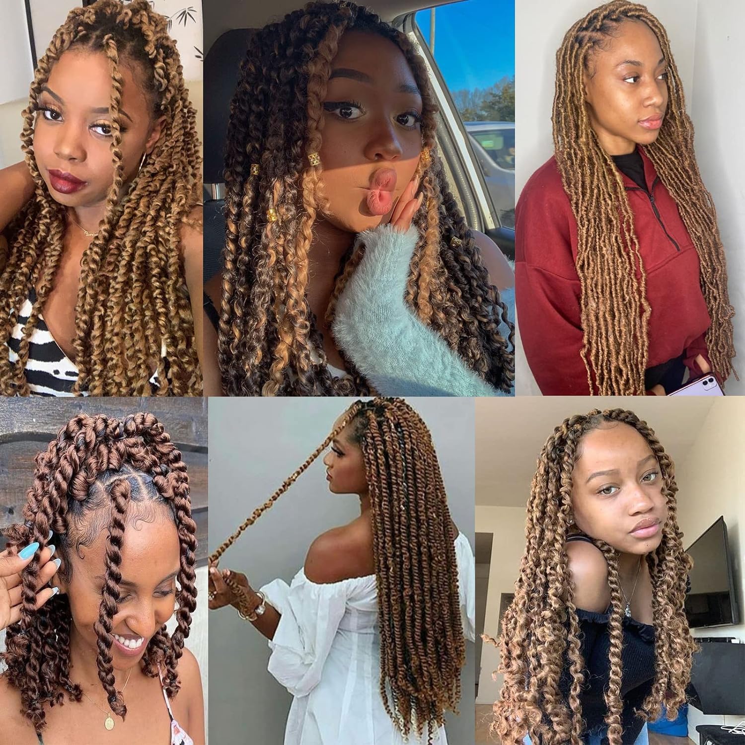 Xtrend - extensions Marley - 30,5 cm - 8 paquets, brun foncé afro