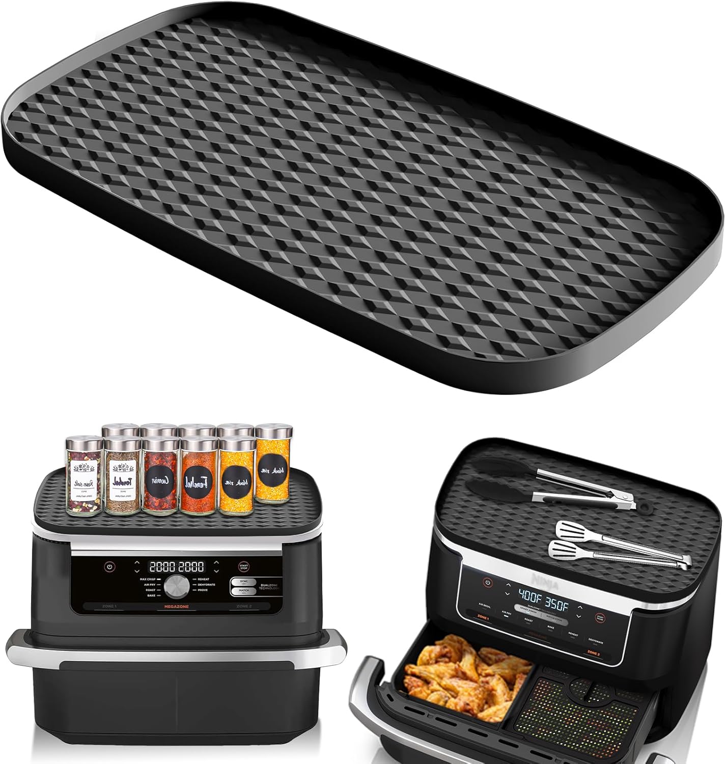 Silicone Tapis Air Fryer - accessoire réutilisable - 10.4L - compatible Ninja Foodi Flexdrawer - AF500EU