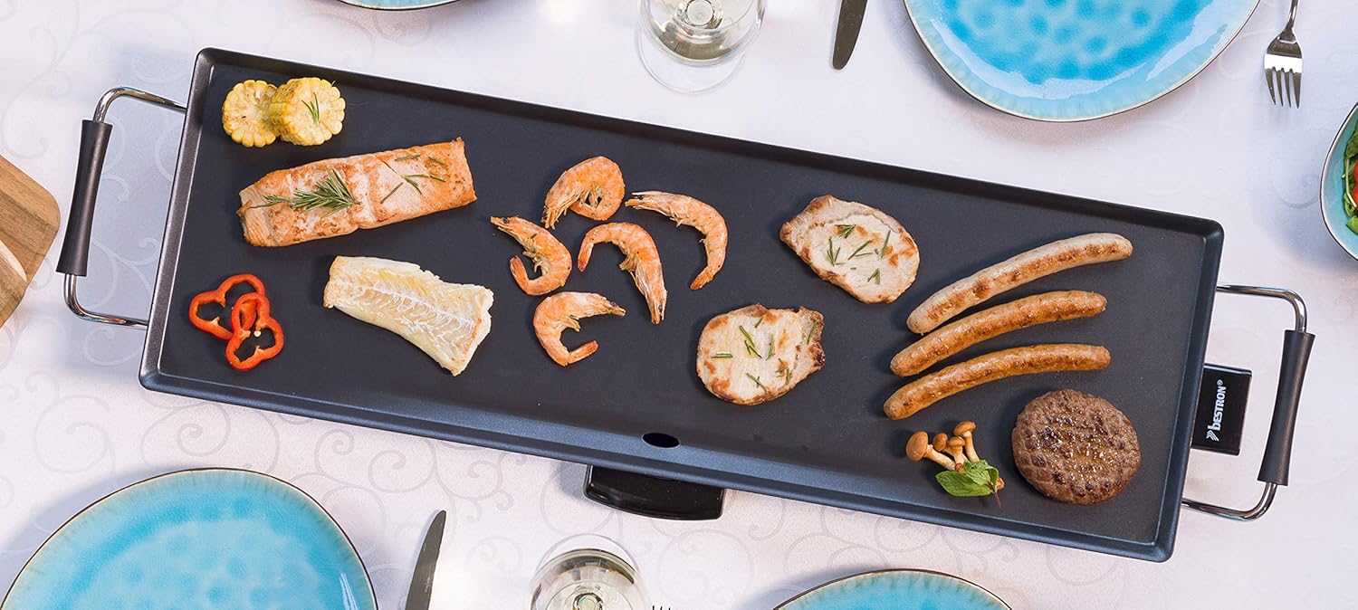 Bestron - Plancha XL - surface extra longue, antiadhésive, 6 pers.