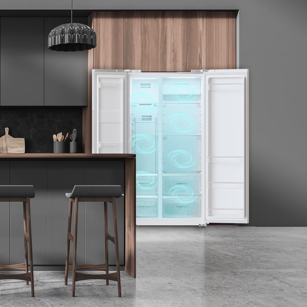 Cecotec - Bolero CoolMarket série - 562L inox, Total No Frost, Inverter Plus, Multi AirFlow, SBS 562