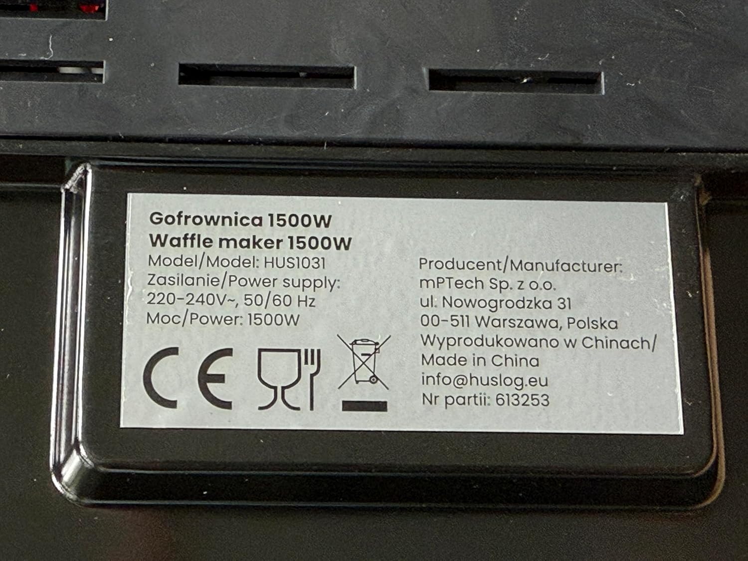 Gaufrier électrique - 1500W, 4 gaufres, inox, plaques antiadhésives, température réglable