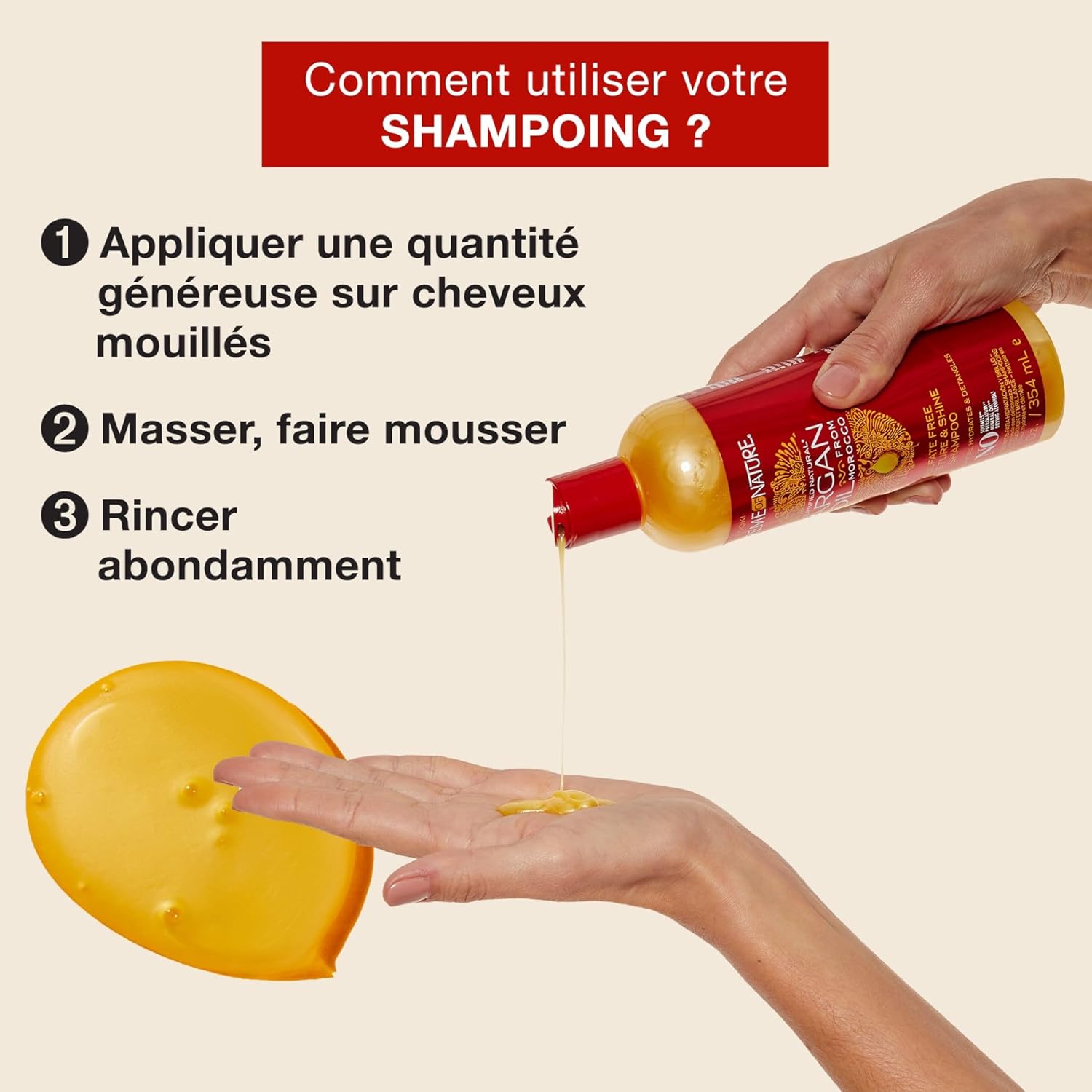 Creme of Nature - Argan Oil - 355ml - shampooing hydratant huile d’argan, sans sulfates