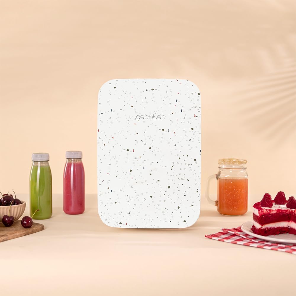 Cecotec - Bolero MiniCooling Bahamas Pat - 10L - mini réfrigérateur, 12V/220V, refroidissement/chauffage 7-65°