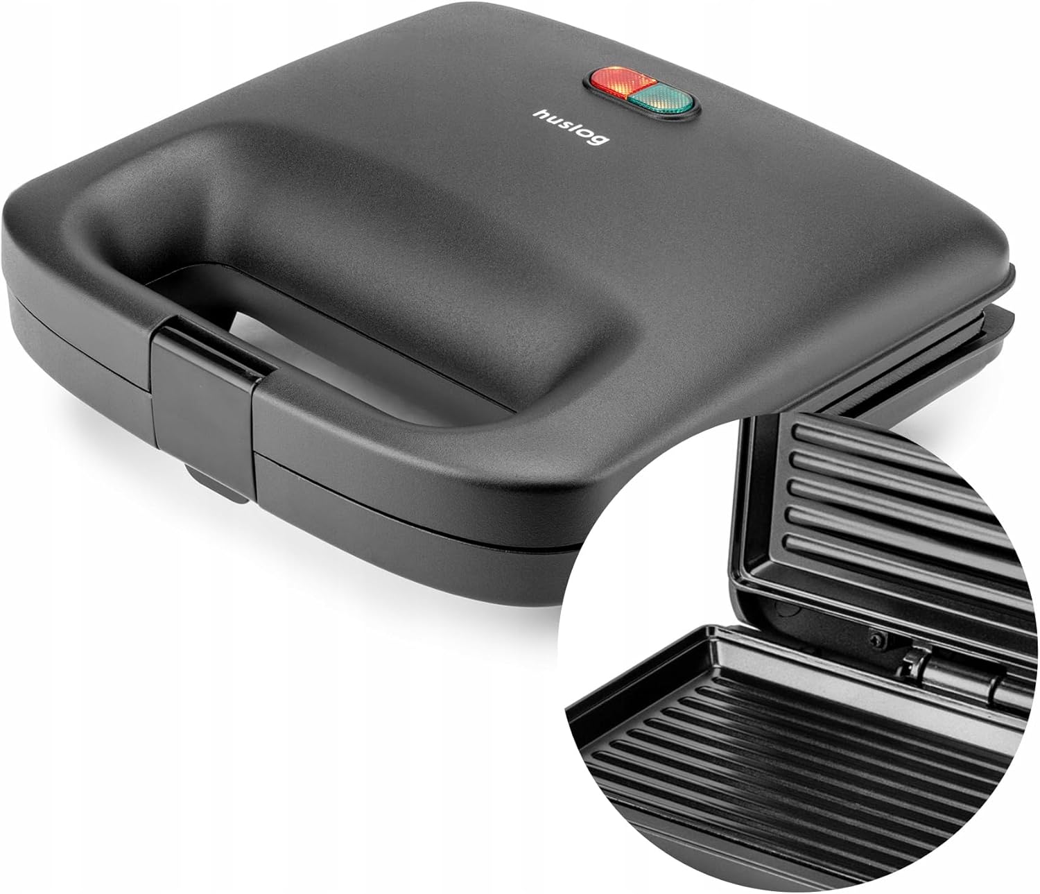 Sandwich maker - antiadhésif, 750W, panini, compact, noir