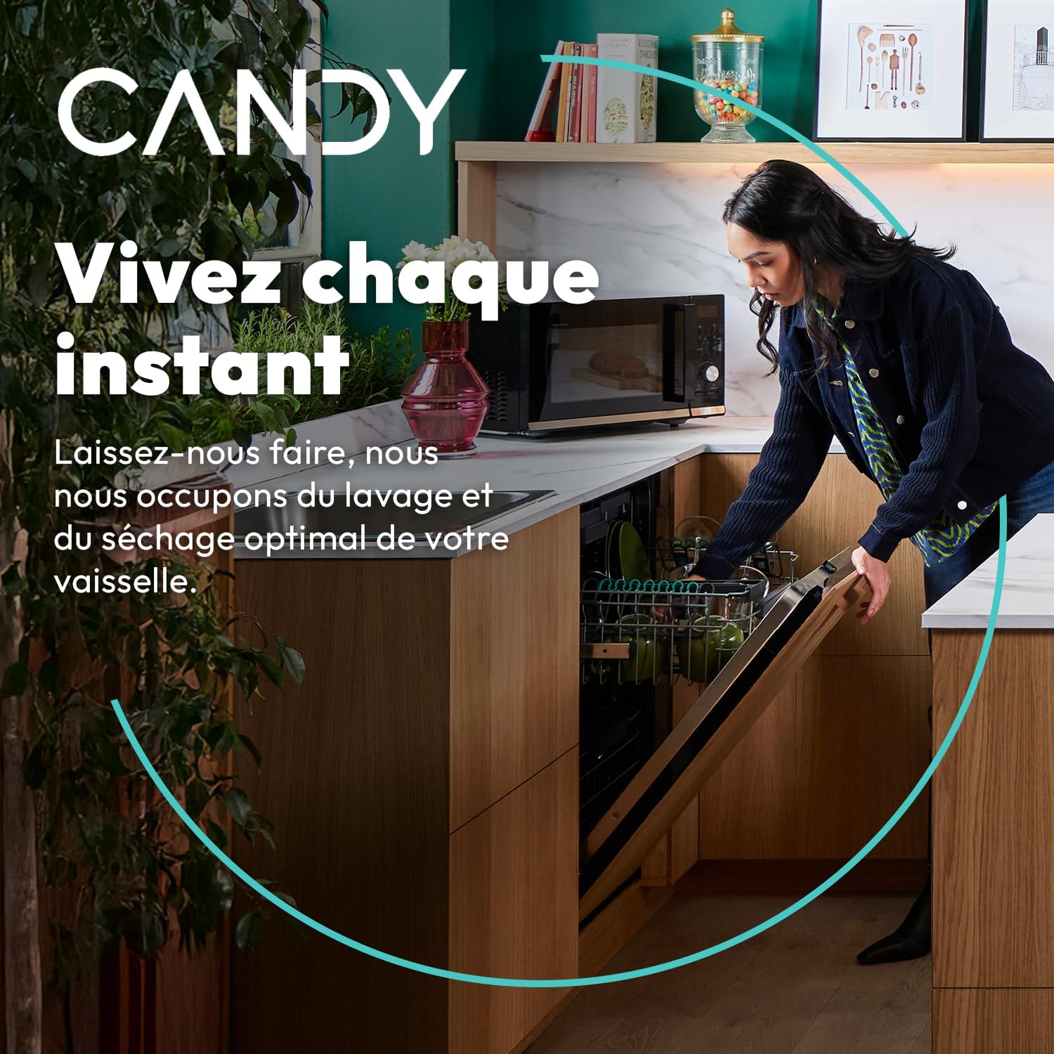 Candy Lave-vaisselle série CF, 14 couverts, 60x82 cm, contrôle à distance, CF 4C6F0W