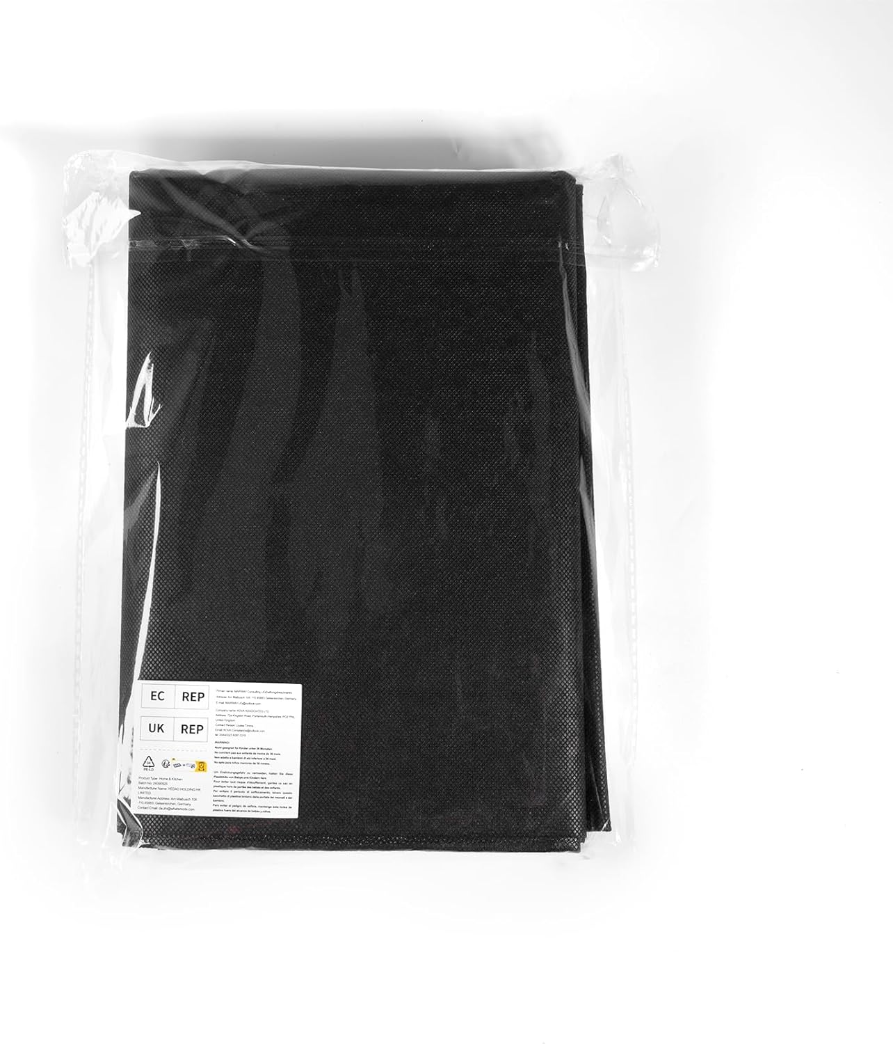 Entoilage thermocollant - 100x200 cm - blanc/noir, non-tissé, découpable, fusible, 2 pièces