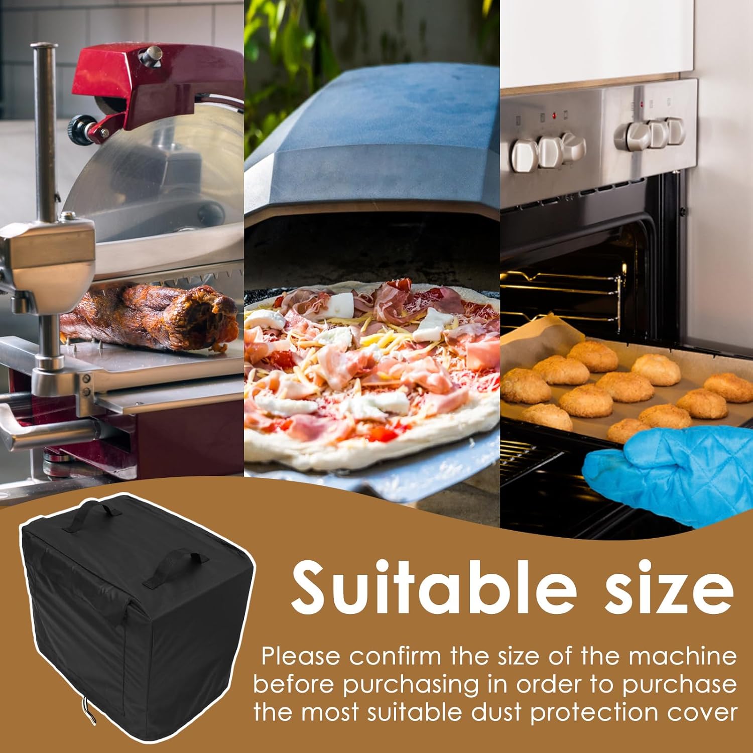 Housse de trancheuse universelle - 54,6x45,7x45 cm - Oxford 420D étanche et résistante