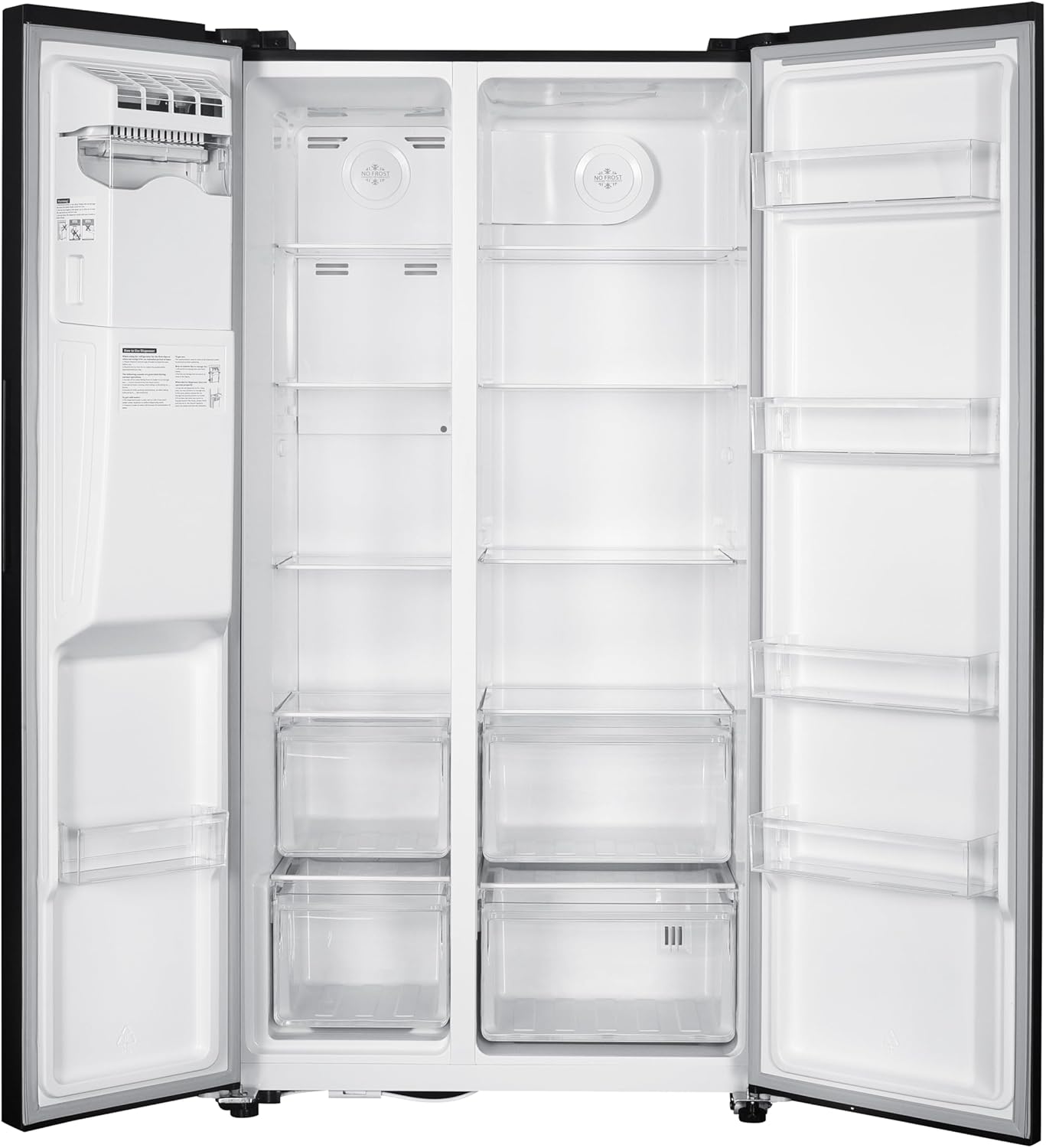 GEDTECH - Réfrigérateur Side by Side 513L, eau et glaçons, GSBSA513DX