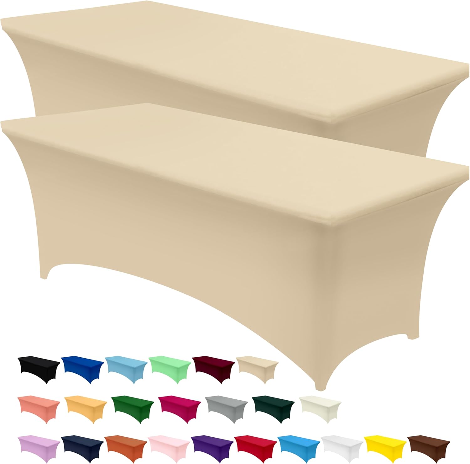 Utopia Kitchen - nappe extensible - 244 cm - polyester spandex, lavable, lot de 2