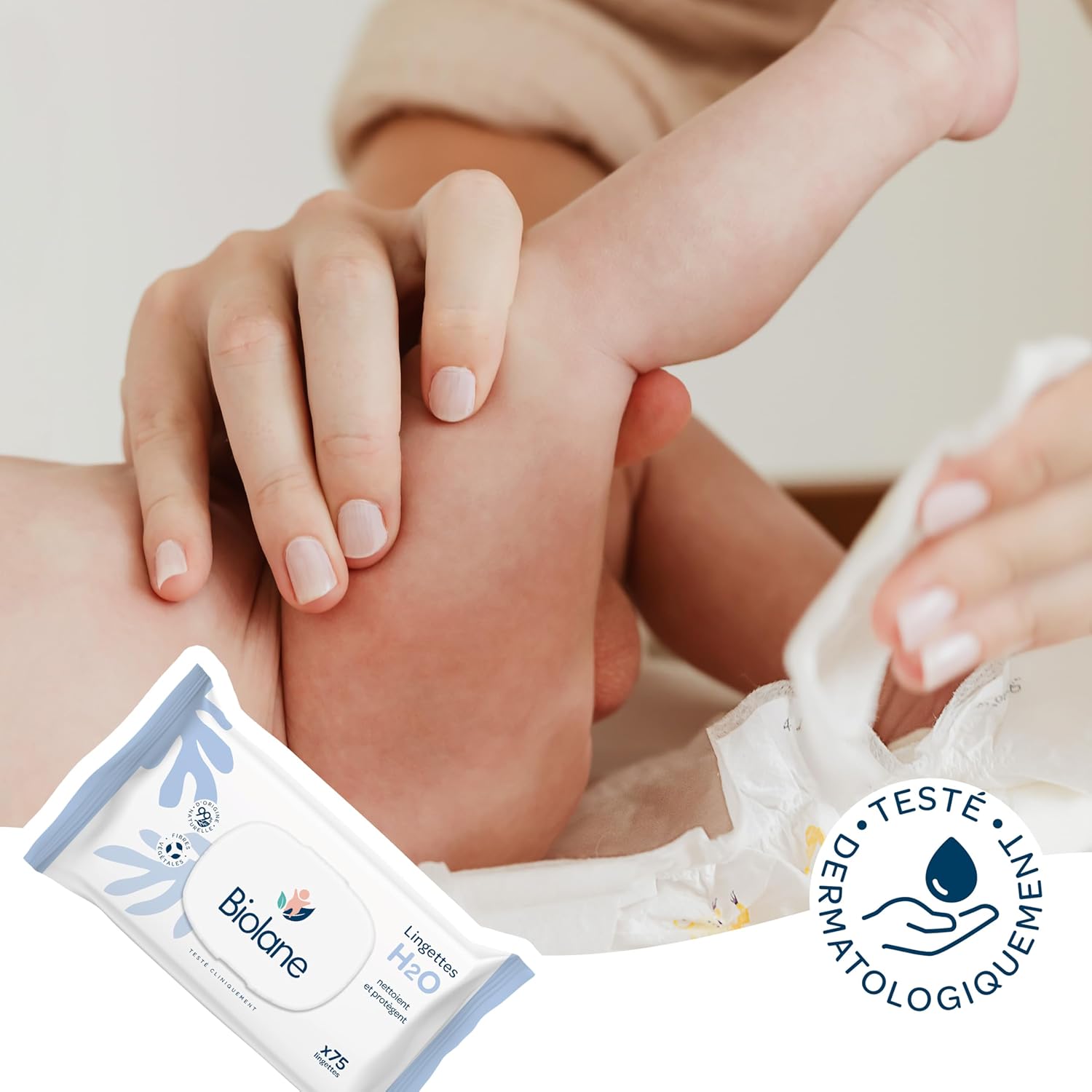 Biolane - Lingettes bébé série 3x75 - 225 pièces - douce, sans rinçage