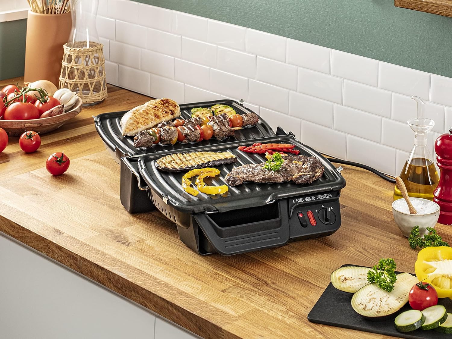 Tefal - Grill Ultracompact 600 Comfort - XL - thermostat réglable - GC306012