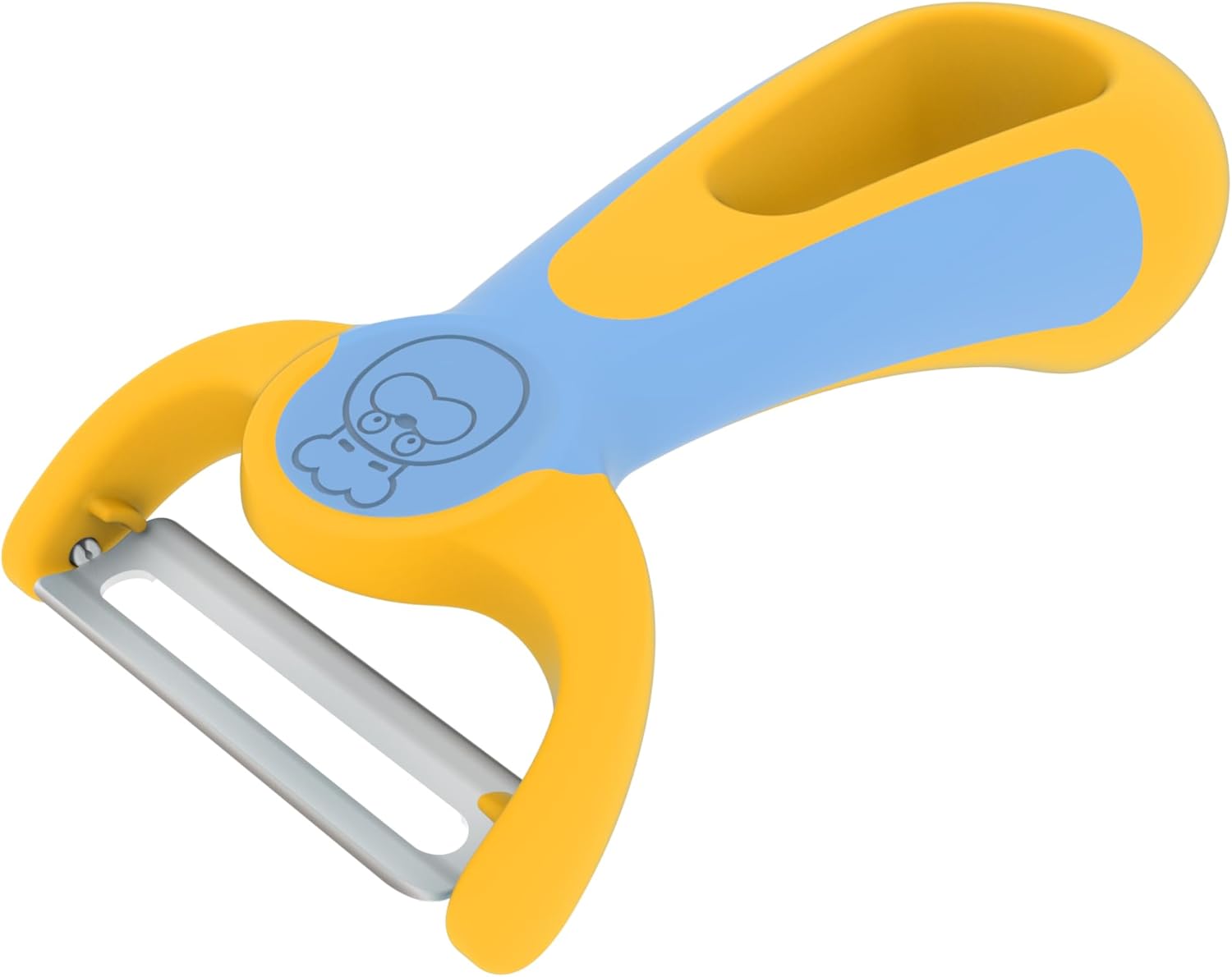 Chefclub Kids - Coffret cuisine enfants inox, lame ronde, éplucheur bi-directionnel, 4 ans+