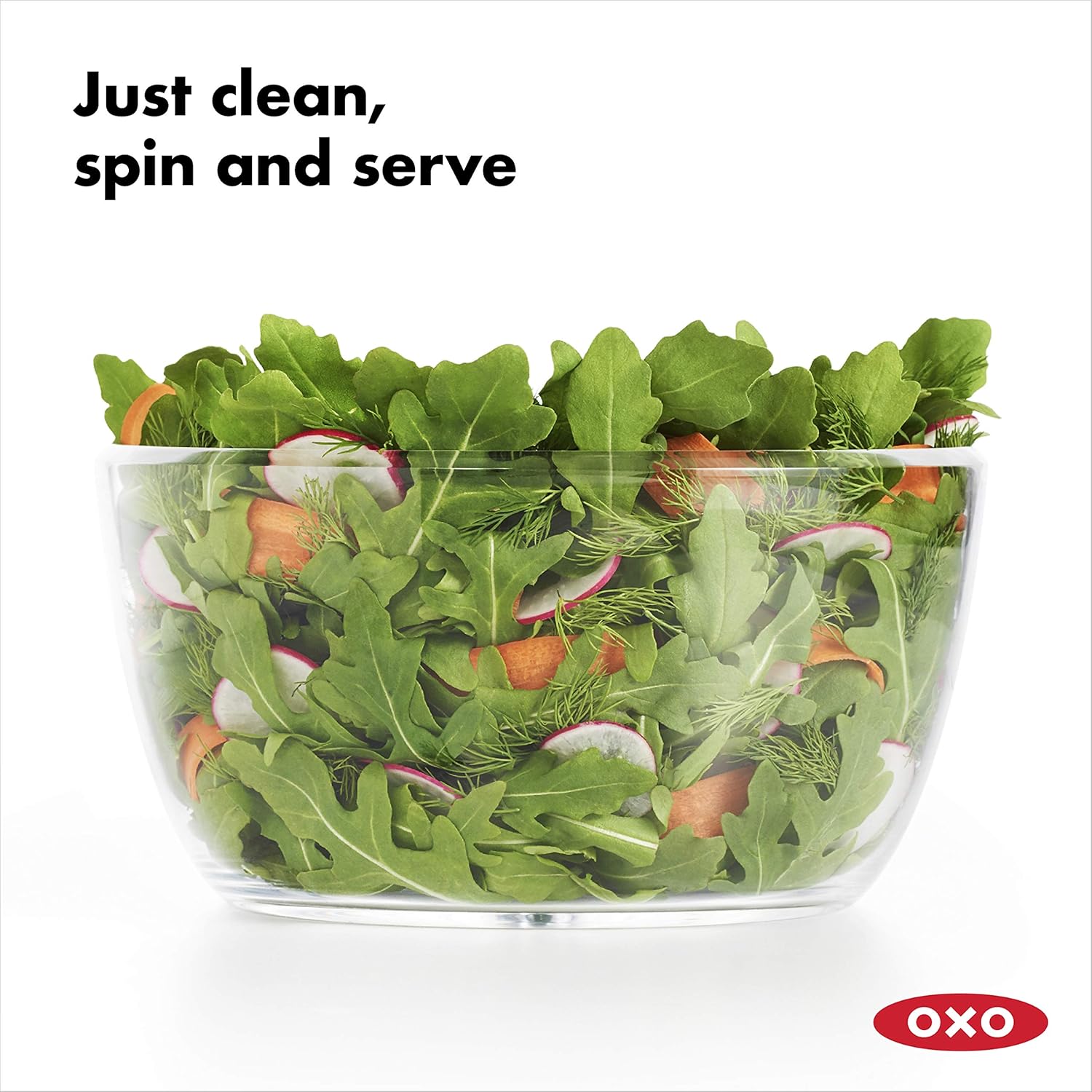 OXO - Essoreuse à salade Good Grips GM, grande capacité, transparente, 1351680