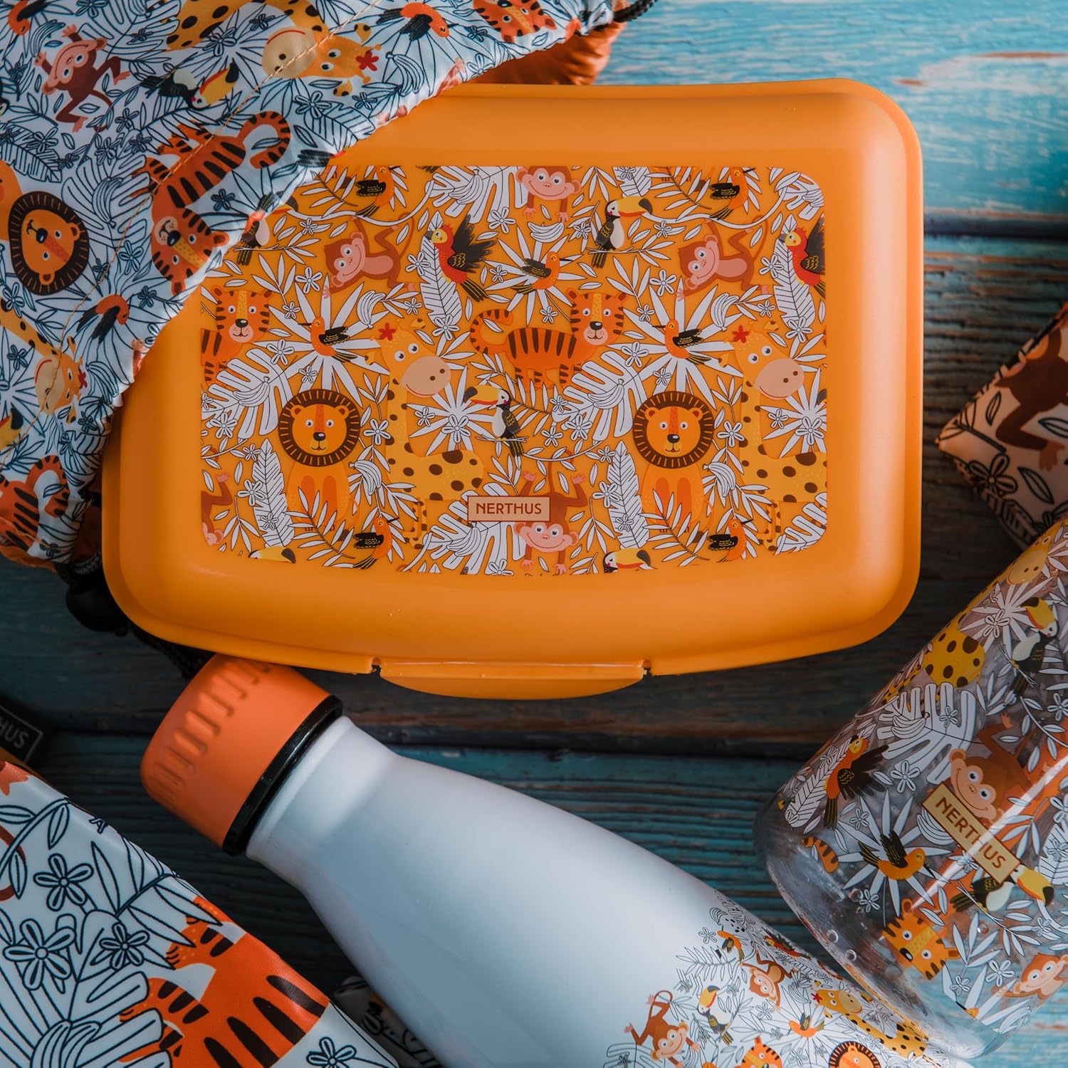 Nerthus - Boîte à lunch Safari enfant, légère, facile à nettoyer, FIH 921