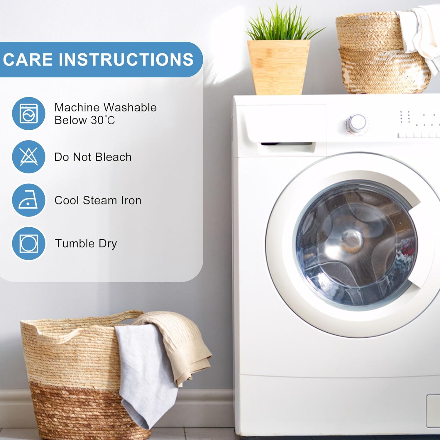 DWCN - nappe imperméable lin aspect - 110x140cm - anti-tache, lavable