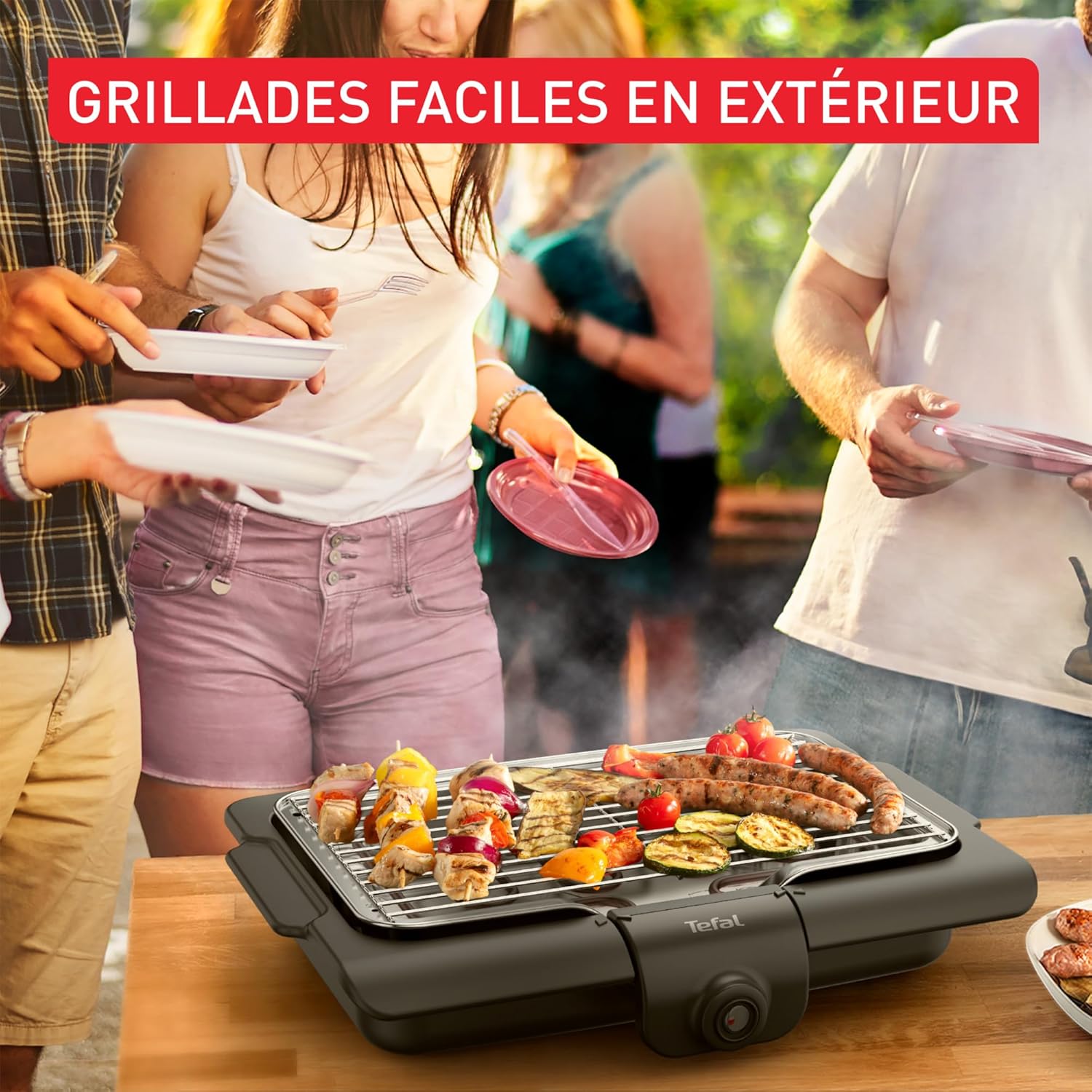 Tefal - Easy Grill série - barbecue de table 2100W, bac à eau, BG1348F0
