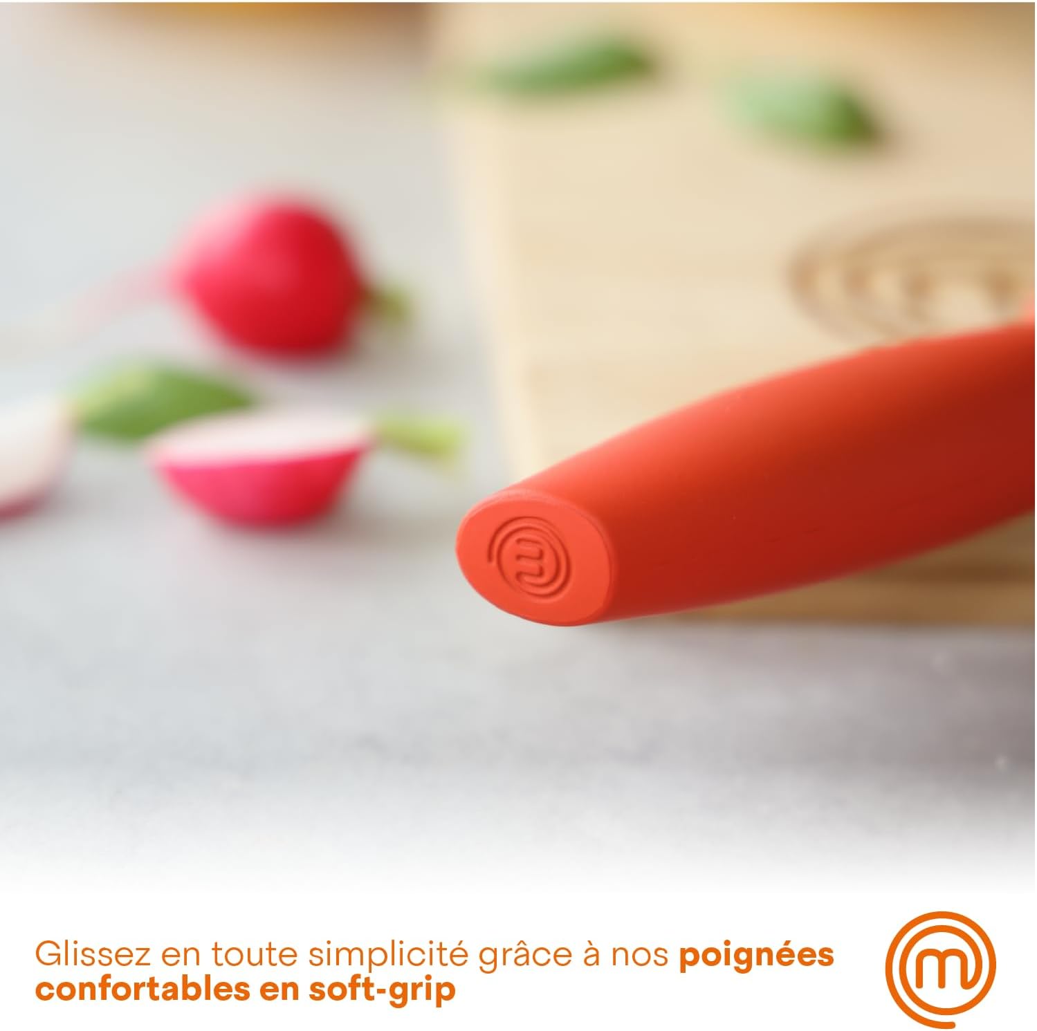 MasterChef - Bloc couteaux série cuisine - inox, manche ergonomique, multicolore