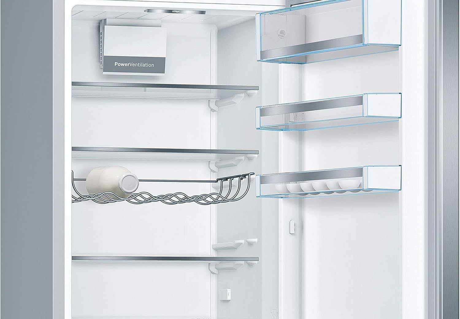 Bosch - combiné Série 6, 201x60cm, inox anti-trace - KGE398IBP